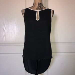 Black and white sheer top